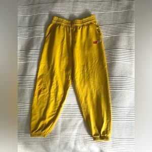 mens raw gear yellow sweatpants medium